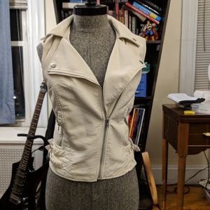 White Faux Leather H&M Vest
